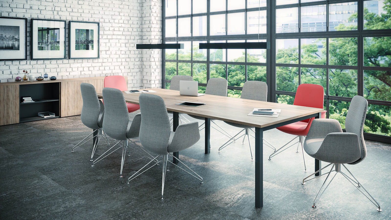 Stół konferencyjny, stelaż SK, dla 10 osób